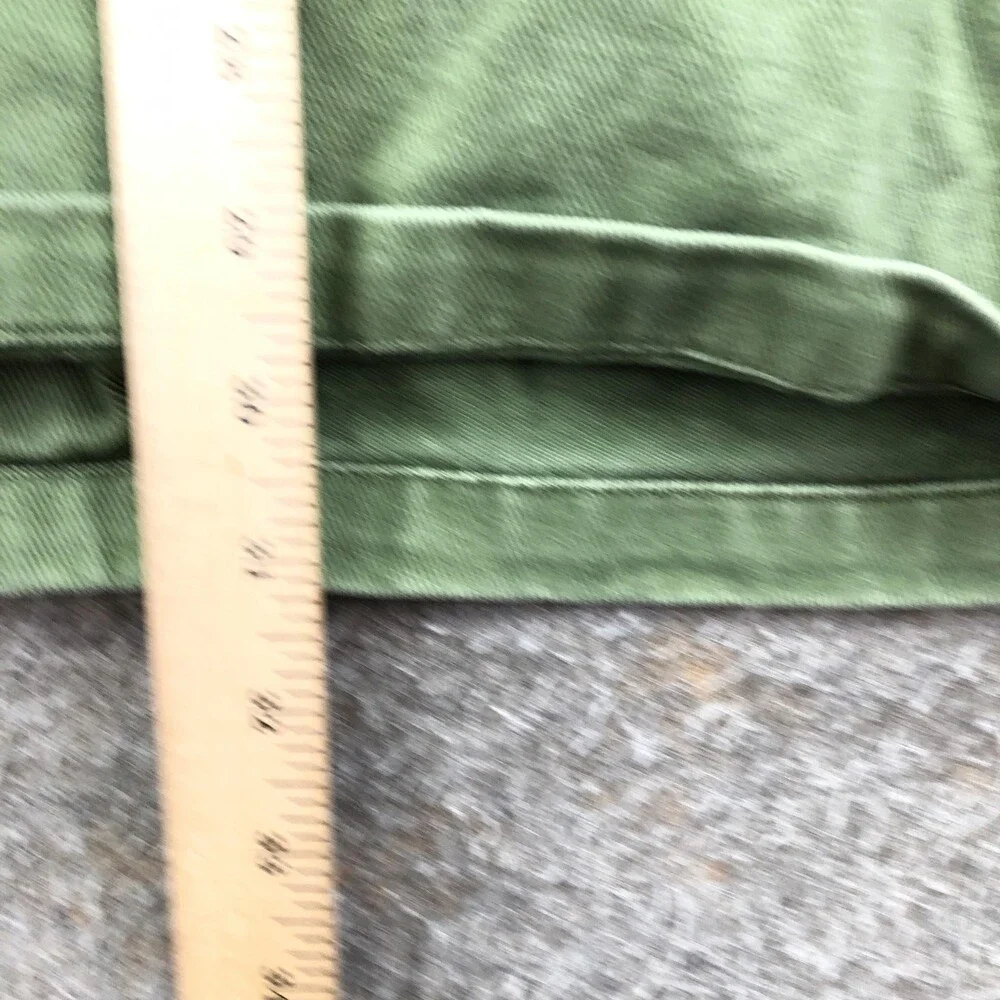 Levi's Jacket Mens XL Green Denim Zip Front Army Field Pockets Outdoor
